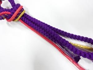 未使用品　正絹　手組帯締め